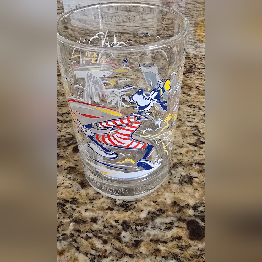Goofy Disney Glass with Red and Yellow Accents- Collectors Item!!